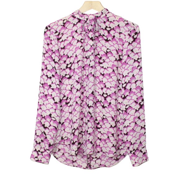 Ann Taylor Tops - Ann Taylor floral print long sleeve chiffon blouse M